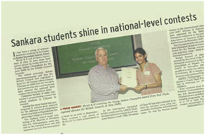 sankara students shine national level contests